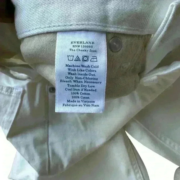 EVERLANE cheeky jeans SZ 28 color Bone no stain - Picture 12 of 12